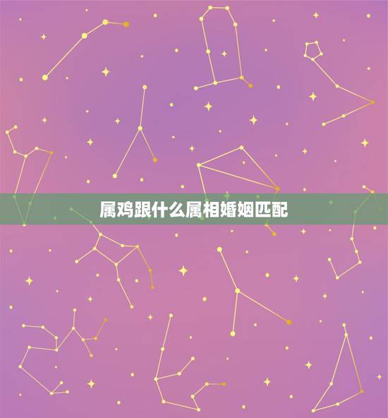 属鸡跟什么属相婚姻匹配，属鸡和什么属相相配