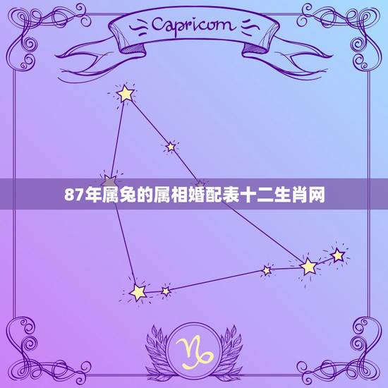 87年属兔的属相婚配表十二生肖网，我87年生肖属兔的和什么属相配对，