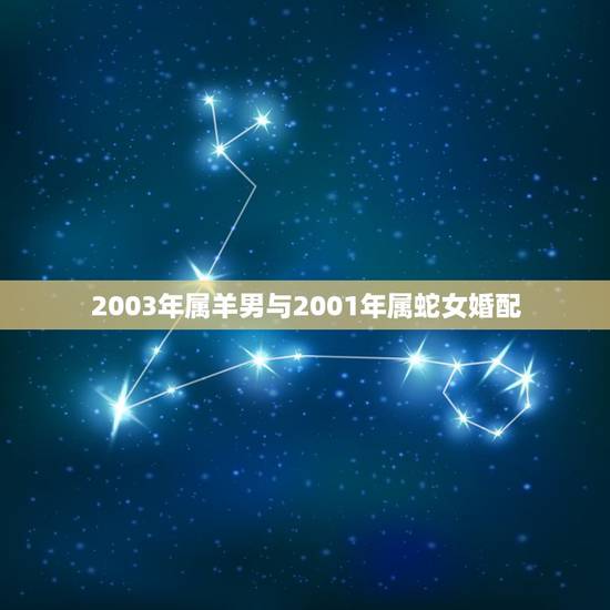 2003年属羊男与2001年属蛇女婚配，男属羊和女属蛇的婚姻配对如何