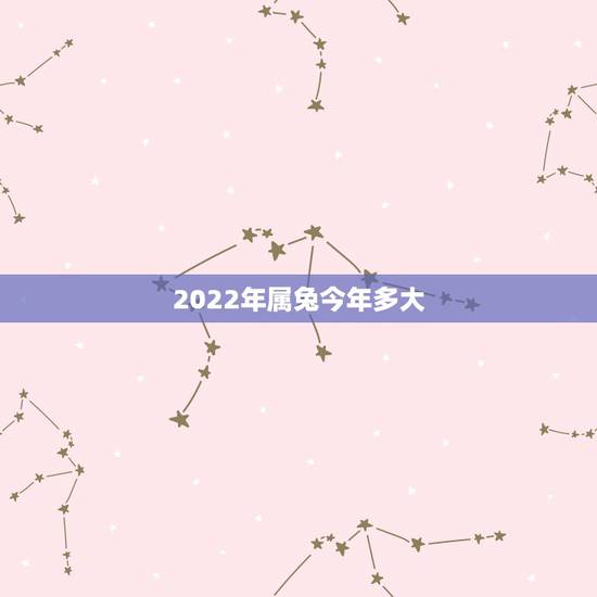 2022年属兔今年多大，属兔的超级贵人2022年