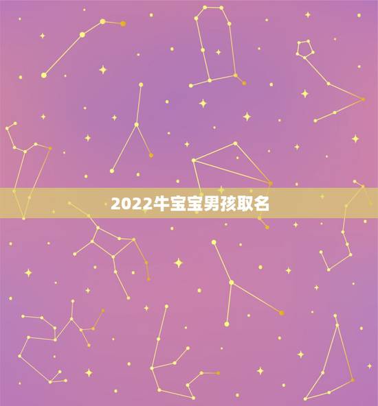 2022牛宝宝男孩取名，2021年牛宝宝男宝名字
