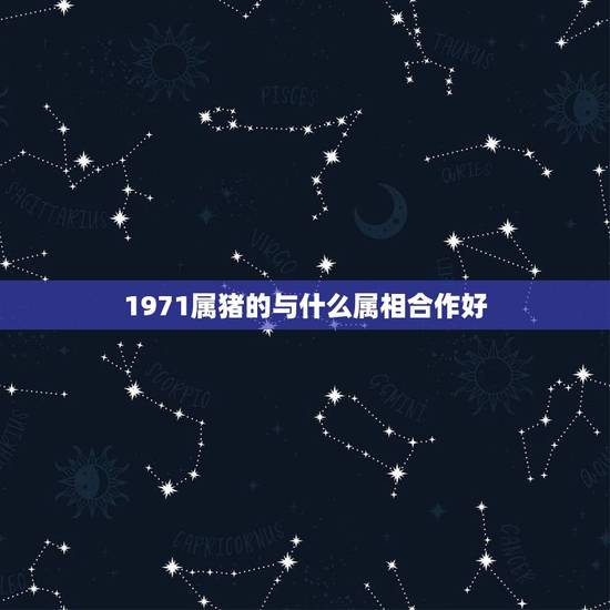 1971属猪的与什么属相合作好，1971年属猪正月出生和什么属相在一起