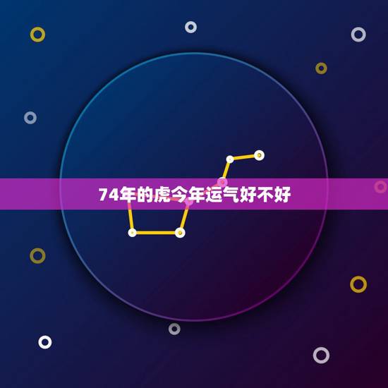 74年的虎今年运气好不好，七四年属虎今年的命运如何