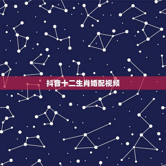 抖音十二生肖婚配视频，十二生肖配对姻缘合婚是真还是假？