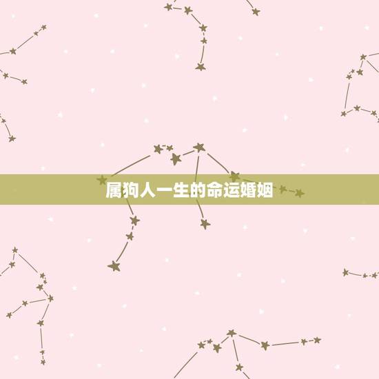 属狗人一生的命运婚姻，属狗几月出生更好命