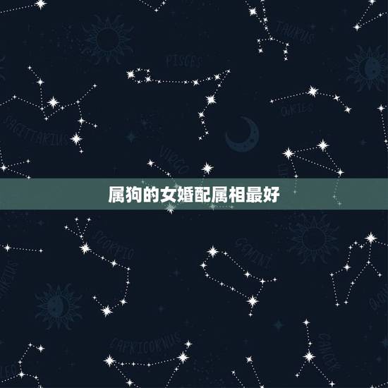 属狗的女婚配属相最好，女属狗的和什么属相最配