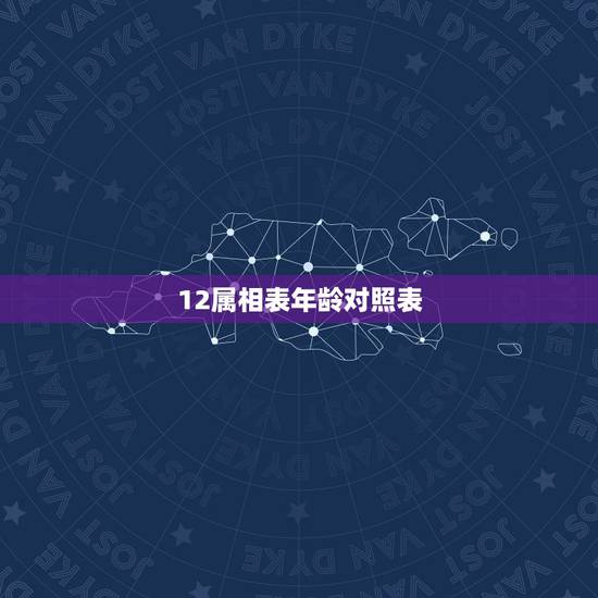 12属相表年龄对照表，属相婚配十二生肖年龄表