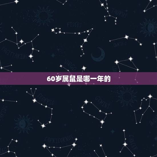 60岁属鼠是哪一年的，1960年属鼠的今年多少岁了