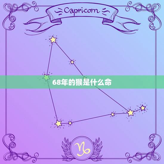68年的猴是什么命