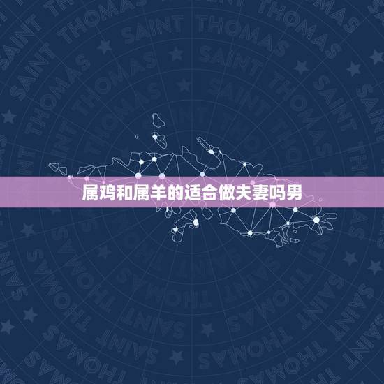 属鸡和属羊的适合做夫妻吗男，属羊和属鸡的合财吗