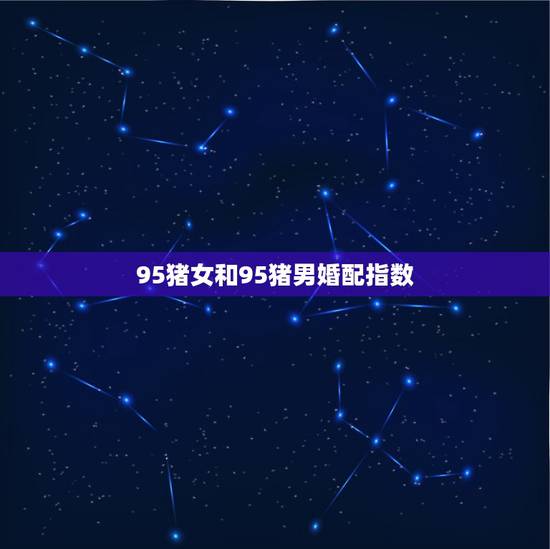 95猪女和95猪男婚配指数，95年猪肖男和95年猪肖女可否婚配？