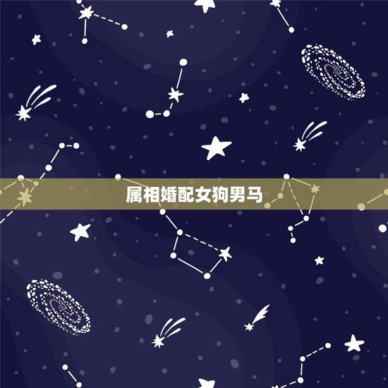 属相婚配女狗男马，属马男和属狗女相配吗