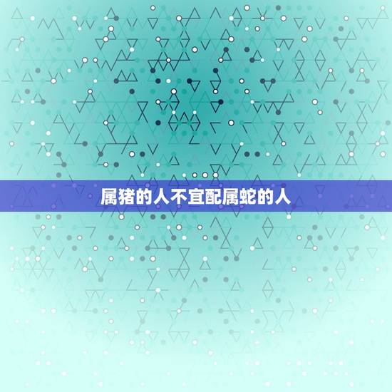 属猪的人不宜配属蛇的人 属猪的人不宜配属蛇的人