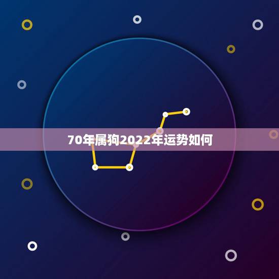 70年属狗2022年运势如何，1970年属狗的2022年的命运