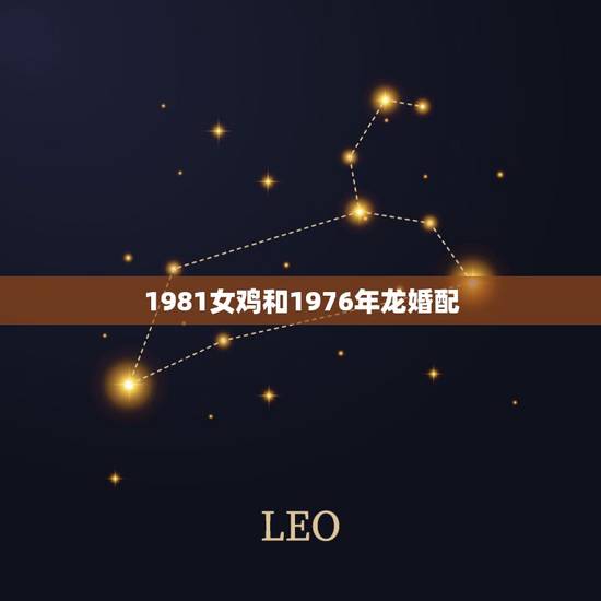 1981女鸡和1976年龙婚配，男属龙1976和女属鸡1981相配吗
