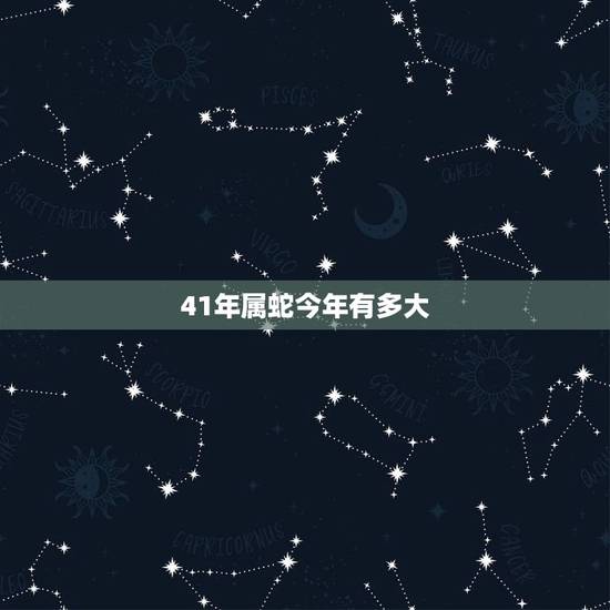 41年属蛇今年有多大,2022 年41岁是哪一年出生的 41年属蛇今年有多大,2022 年41岁是哪一年出生的