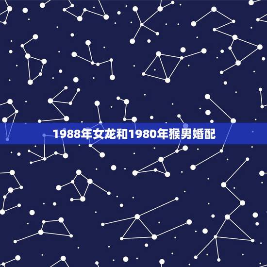 1988年女龙和1980年猴男婚配,1980年属猴男和1988年属龙女 1988年女龙和1980年猴男婚配,1980年属猴男和1988年属龙女