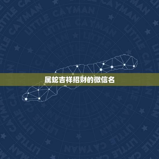 属蛇吉祥招财的微信名，属蛇的用什么微信头像，微信名最吉利？