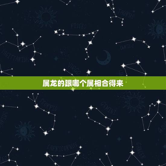 属龙的跟哪个属相合得来，属龙的和什么属相最配？