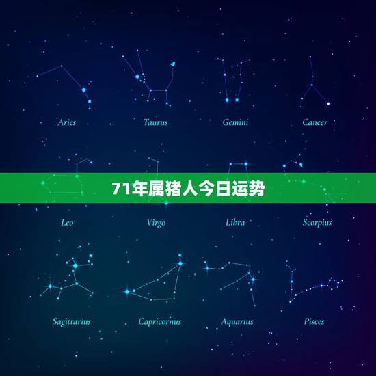 71年属猪人今日运势，71属猪的人2022 年大运