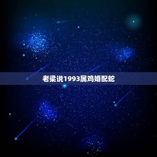 老梁说1993属鸡婚配蛇，1989年的属蛇和1993年的属鸡两人能不能