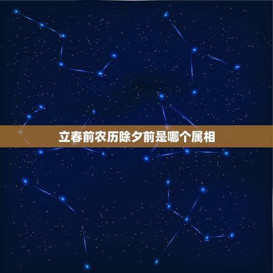 立春前农历除夕前是哪个属相，都说属相是看农历，可到底是立春后为下个属相