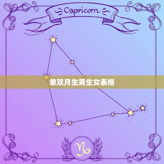 单双月生男生女表格，生男生女是算单双月？还是看清宫表