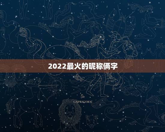 2022最火的昵称俩字,2021最新昵称2个字 2022最火的昵称俩字,2021最新昵称2个字