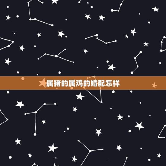属猪的属鸡的婚配怎样,属猪男和属鸡女婚配好吗? 属猪的属鸡的婚配怎样,属猪男和属鸡女婚配好吗?
