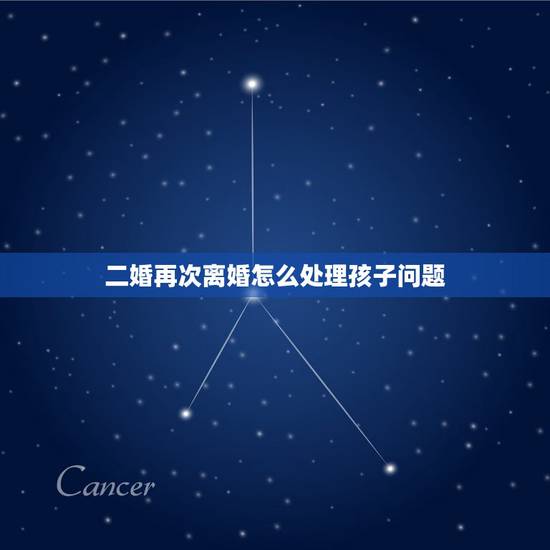 二婚再次离婚怎么处理孩子问题，大家好，我是一个二婚的女人，结婚的时候带
