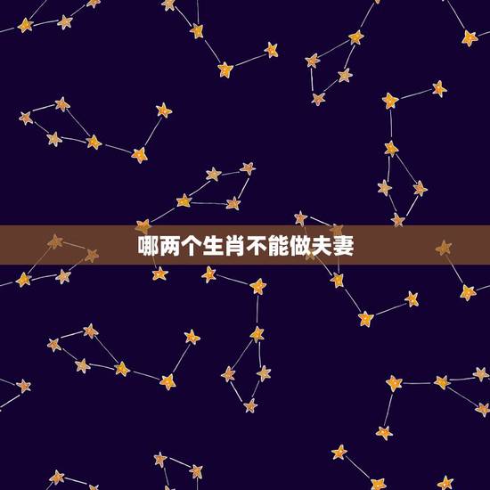 哪两个生肖不能做夫妻,天生不能在一起的生肖配对 哪两个生肖不能做夫妻,天生不能在一起的生肖配对