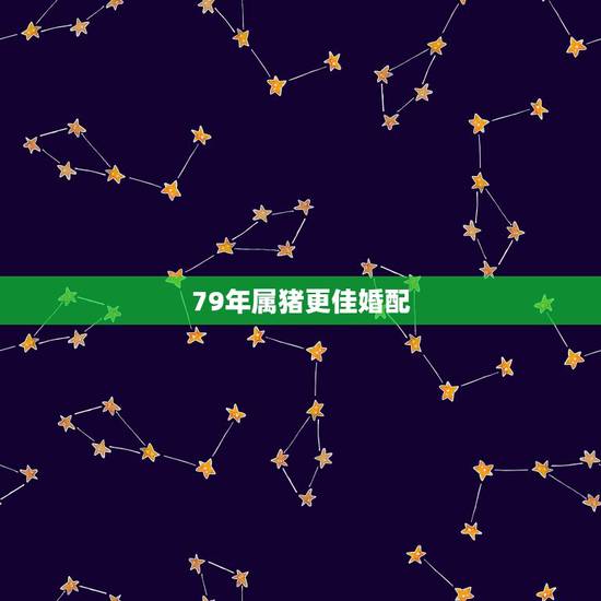 79年属猪更佳婚配，95年属猪女的婚姻预测