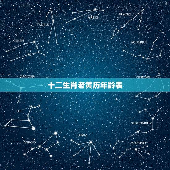 十二生肖老黄历年龄表 2023年年份属相年龄对照表