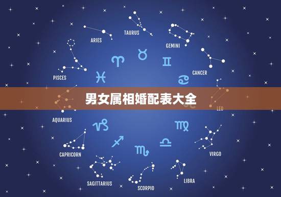 男女属相婚配表大全，十二生肖男女最佳配对