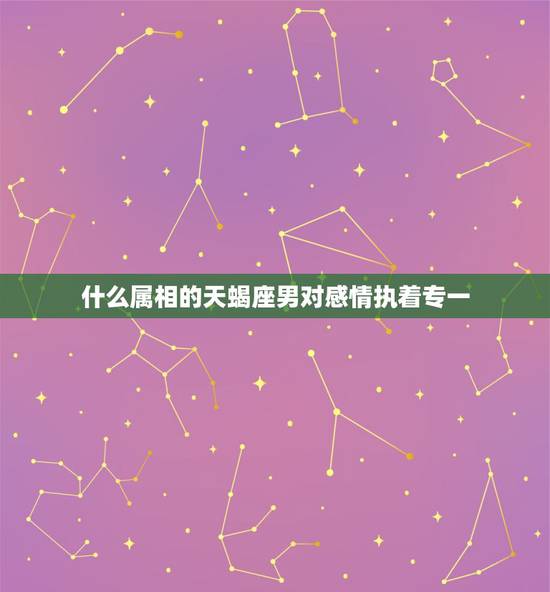 什么属相的天蝎座男对感情执着专一，天蝎座男生爱吃醋对爱情执着，天蝎座男