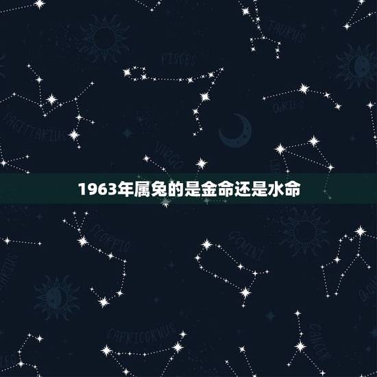 1963年属兔的是金命还是水命,1963年属兔的贵人 1963年属兔的是金命还是水命,1963年属兔的贵人