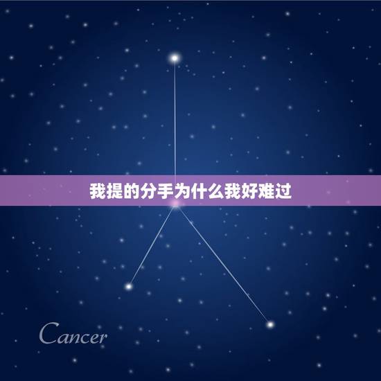 我提的分手为什么我好难过，为什么明明是我提的分手但我却很难过？
