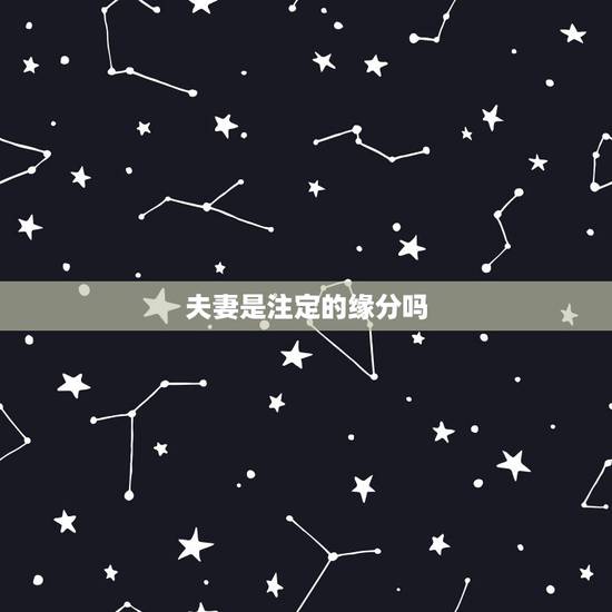 夫妻是注定的缘分吗,夫妻的缘分真的是命中注定的吗? 夫妻是注定的缘分吗,夫妻的缘分真的是命中注定的吗?