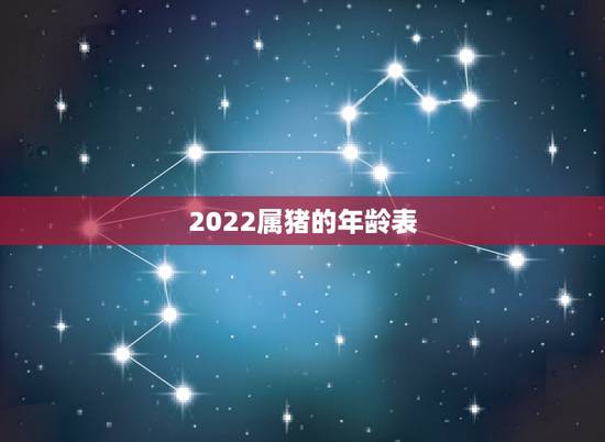 2022属猪的年龄表，2022年属猪的运势怎么样