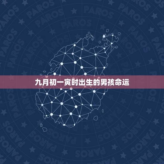 九月初一寅时出生的男孩命运，农历九月初一出生的人