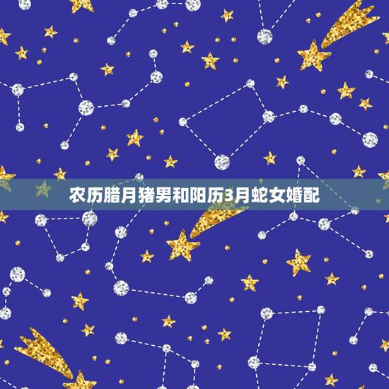 农历腊月猪男和阳历3月蛇女婚配，属猪的最佳婚配是什么属相