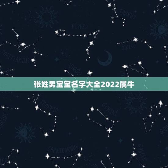 张姓男宝宝名字大全2022属牛，张姓男宝宝高分名字