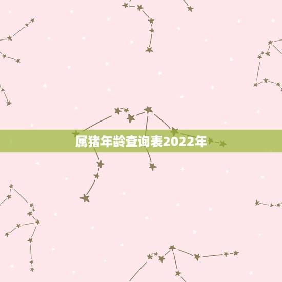 属猪年龄查询表2022年,年份生肖表对照表2022 属猪年龄查询表2022年,年份生肖表对照表2022