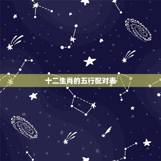 十二生肖的五行配对表,十二生肖对应的是那五行 十二生肖的五行配对表,十二生肖对应的是那五行