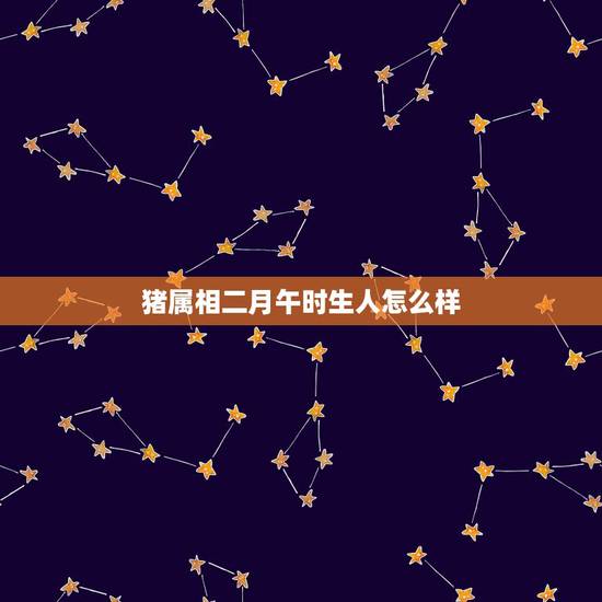 猪属相二月午时生人怎么样,二月二日出生的属猪人运气 猪属相二月午时生人怎么样,二月二日出生的属猪人运气