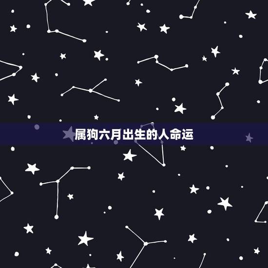 属狗六月出生的人命运，阴历六月狗为什么不好