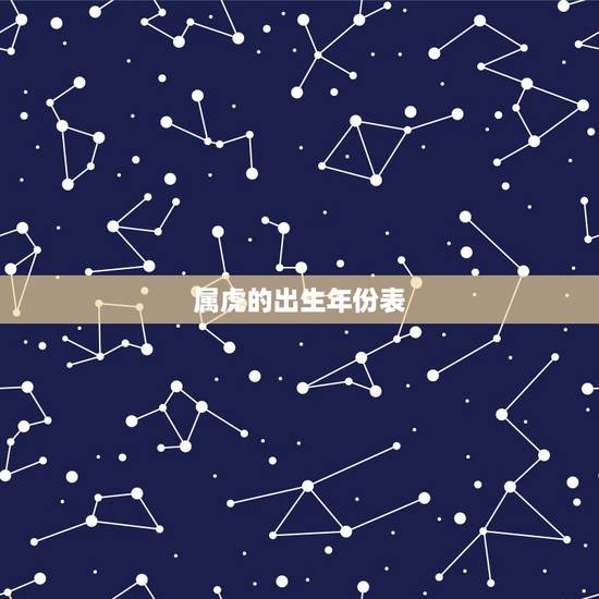 属虎的出生年份表，出生年份与五行对照表