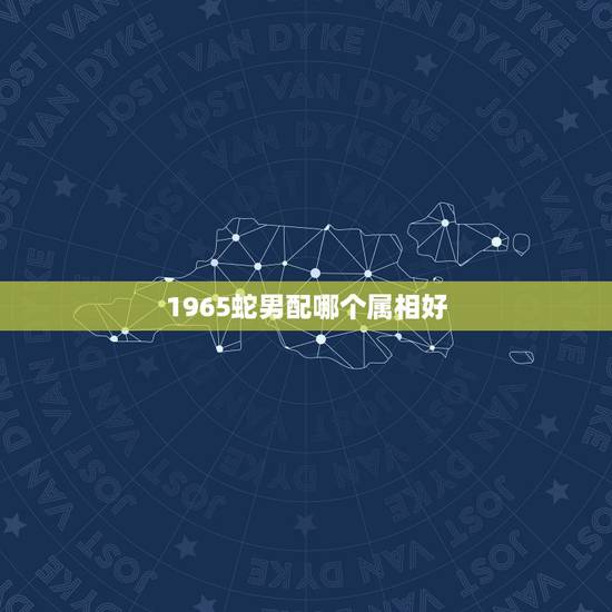 1965蛇男配哪个属相好，男属蛇适合配什么属相