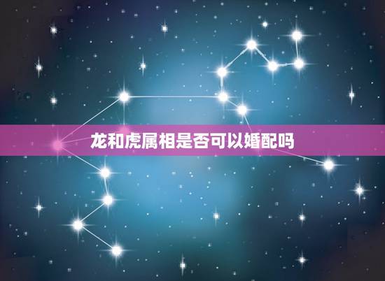 龙和虎属相是否可以婚配吗，龙和虎能婚配吗