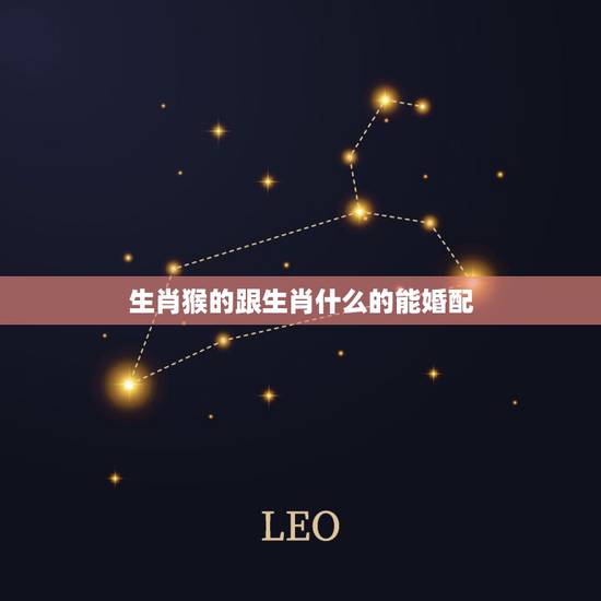 生肖猴的跟生肖什么的能婚配，生肖猴适合结婚的生肖